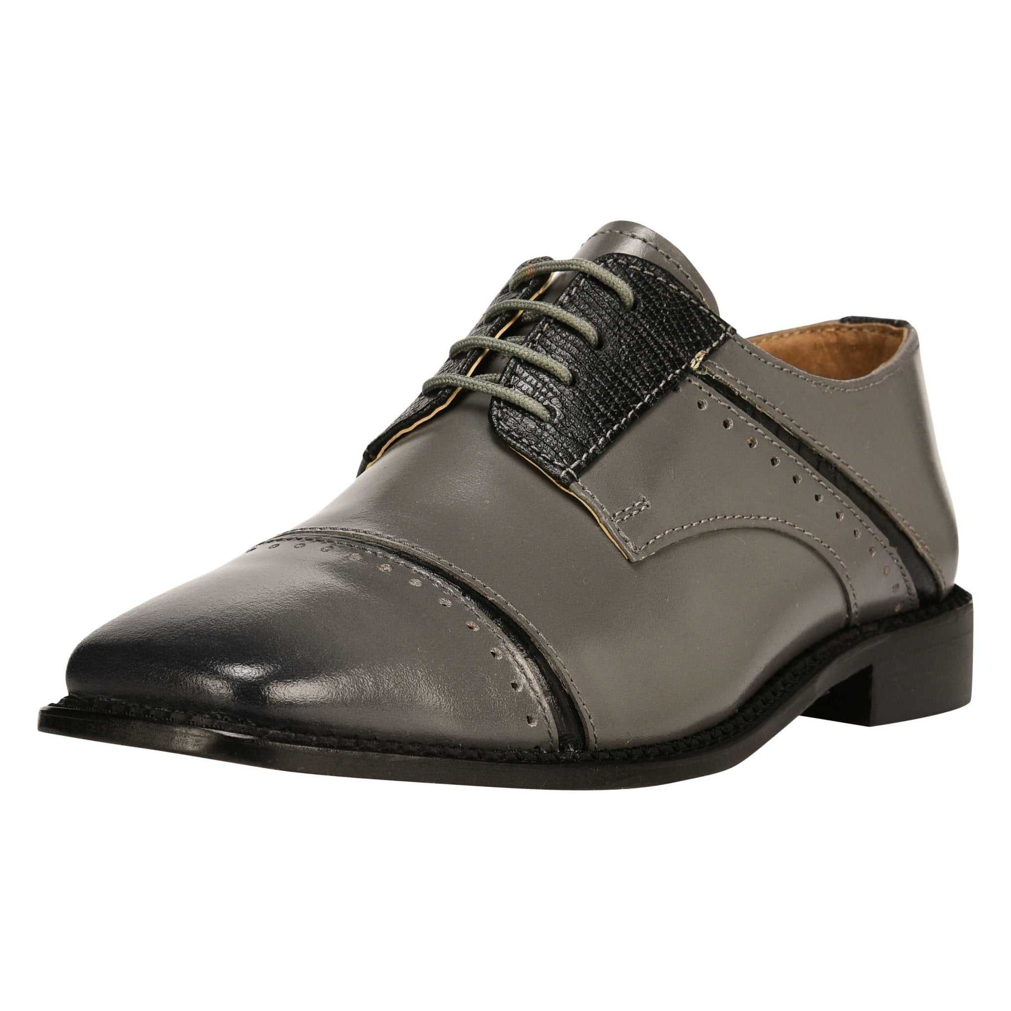 Swish Leather Oxford Style Dress Shoes for Kids - MENLL